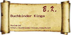 Buchbinder Kinga névjegykártya